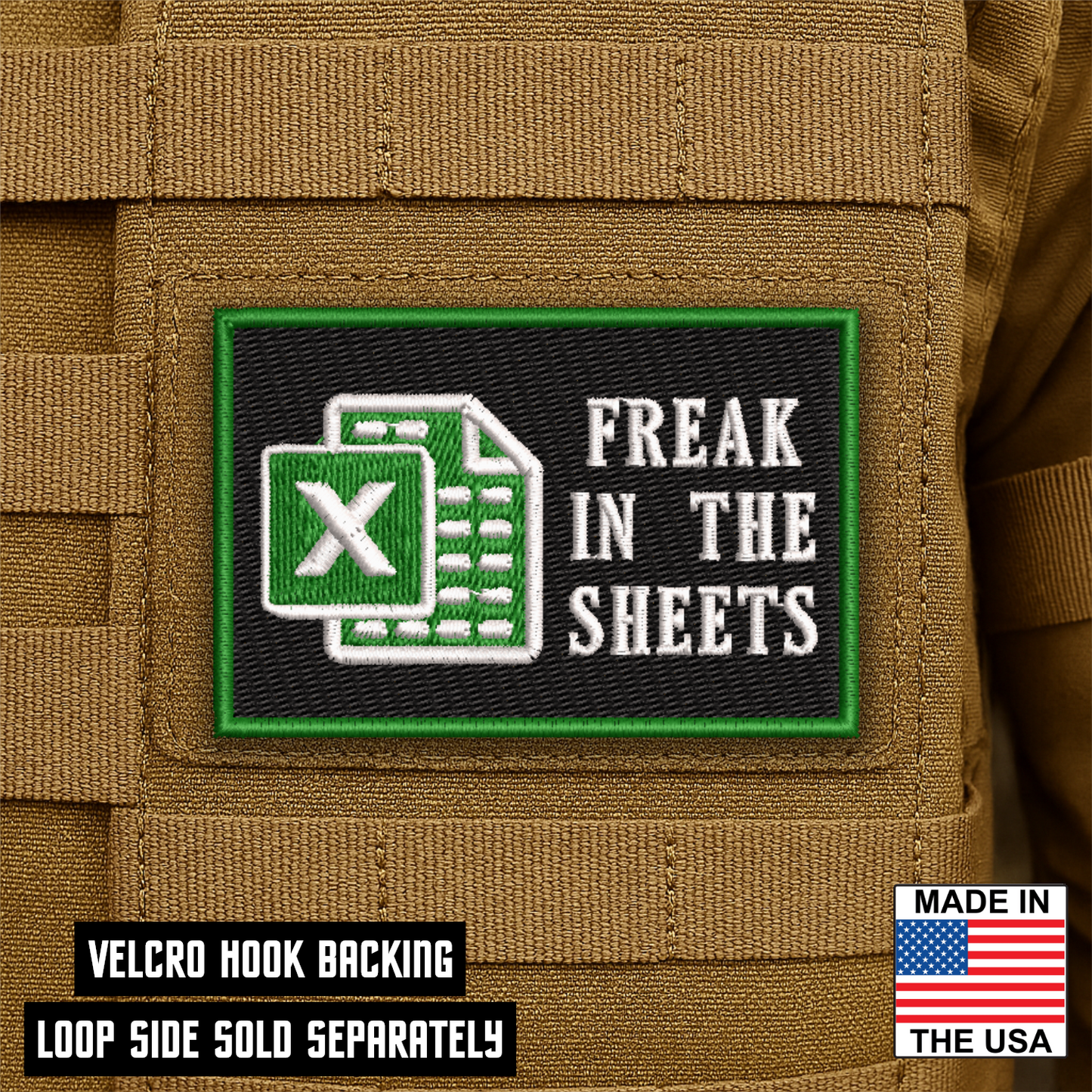 Freak In The Sheets Funny CPA Morale Patch 2"x3" Hook & Loop | Made in USA
