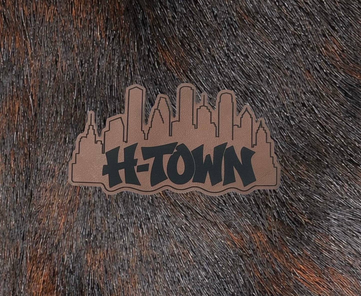 Engraved Houston Skyline H-TOWN Patch
