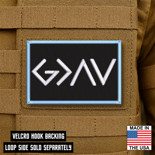 God Is Greater Than the Highs and Lows Morale Patch 2"x3" Hook & Loop | Made in USA