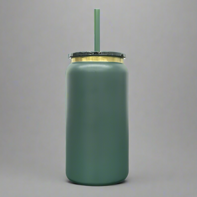 16oz Gold Plated Tumbler - Forest Green