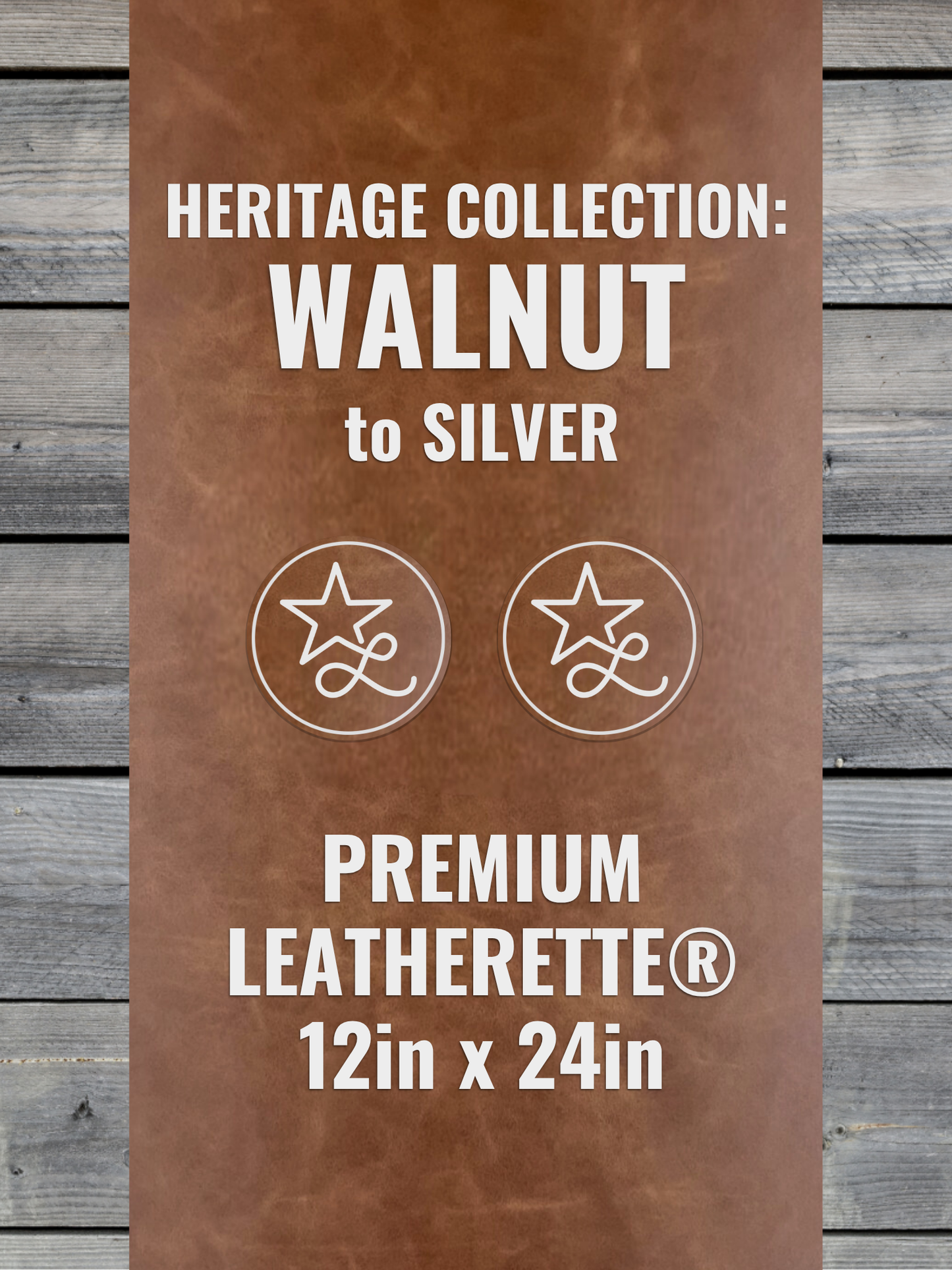 Heritage Collection: Walnut/Silver Durra-Bull Premium Leatherette® Sheets (12x24)