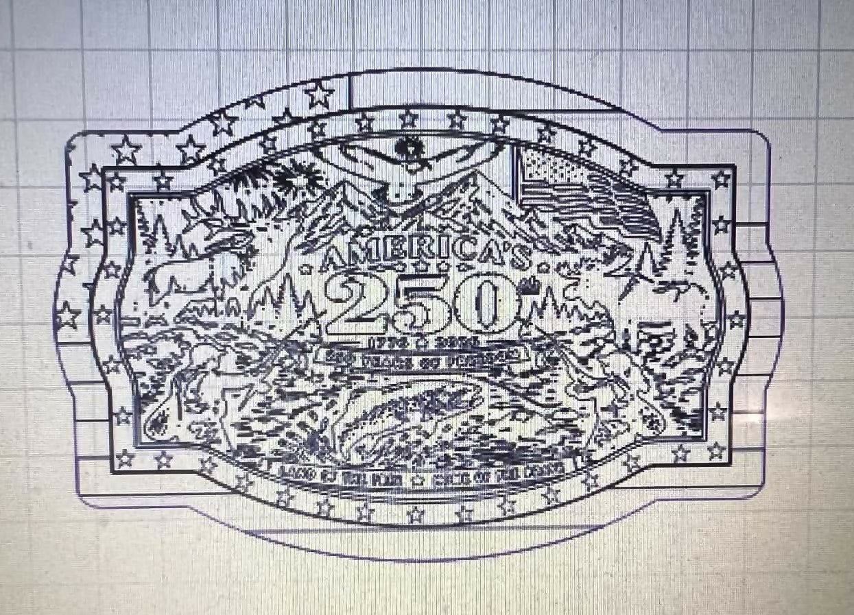 Americas 250th flag border