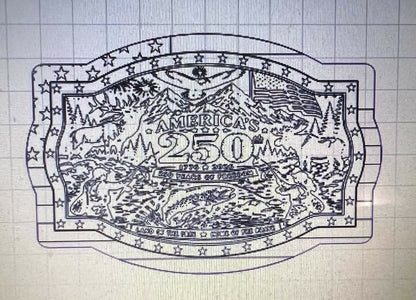 Americas 250th flag border