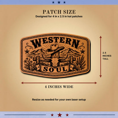 Cowgirl Country Hat Patch SVG Bundle with Holographic Leatherette Designs