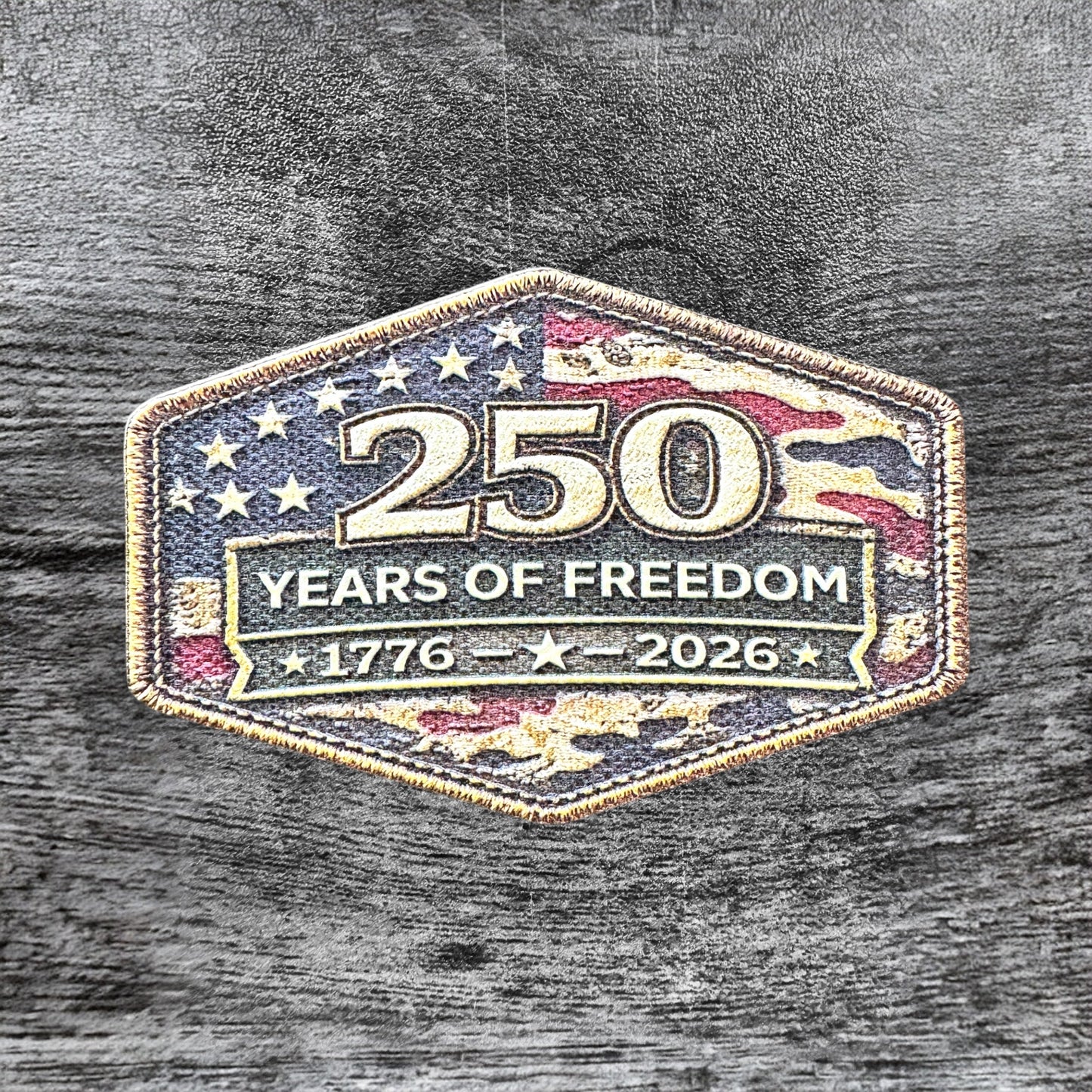 America 250 Anniversary Textured UV Printed Patch Collection (1776–2026)