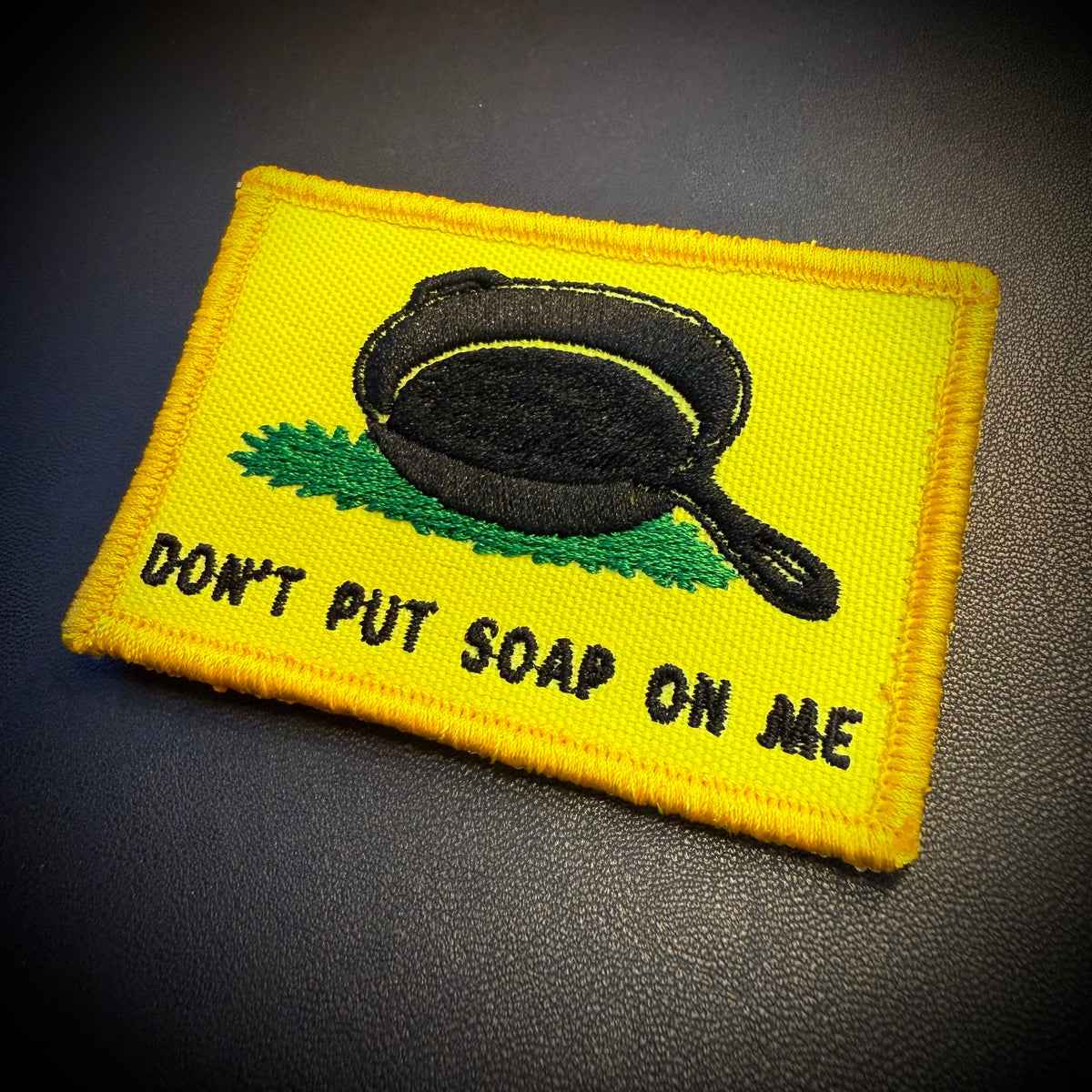 Don't Put Soap on Me Gadsden Funny Embroidered Patch, 2x3" | VELCRO® Brand Hook Backing