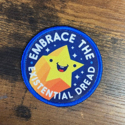 Embrace the Existential Dread Funny Morale Patch 3" Round Hook & Loop | Made in USA