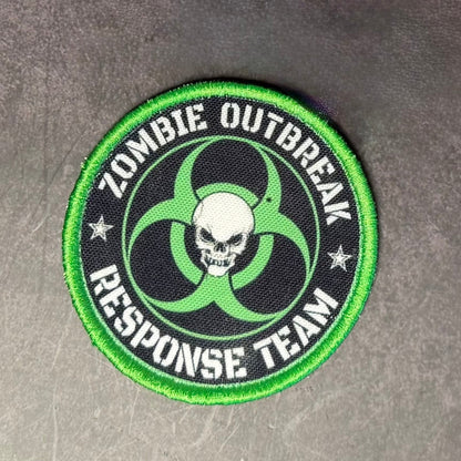 Zombie Outbreak Response Team Funny VELCRO® Morale Patch, 3" Round | Made in USA