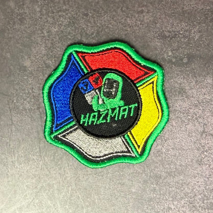Fire Department Hazardous Materials Team HAZMAT VELCRO® Morale Patch | Made in USA