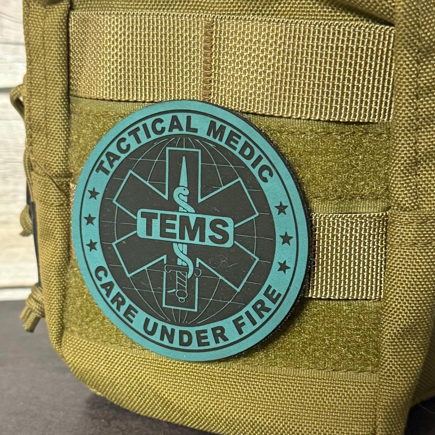 Tactical EMS Medic Team Morale Patch, 3" Round | Made in USA | VELCRO® Brand Hook Backing