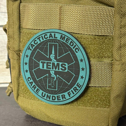 Tactical EMS Medic Team Morale Patch, 3" Round | Made in USA | VELCRO® Brand Hook Backing