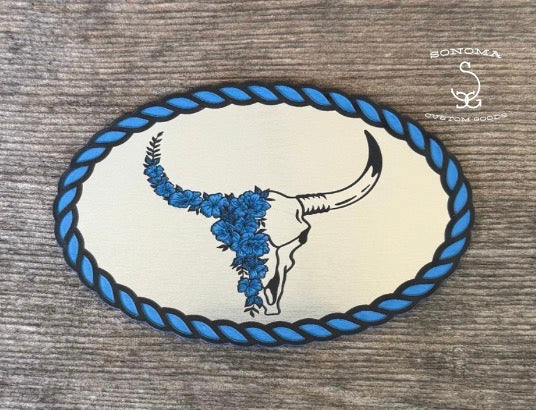 Floral Bull Skull Rope Border - 5 colors