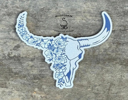 Floral Bull Skull Contour - 5 colors