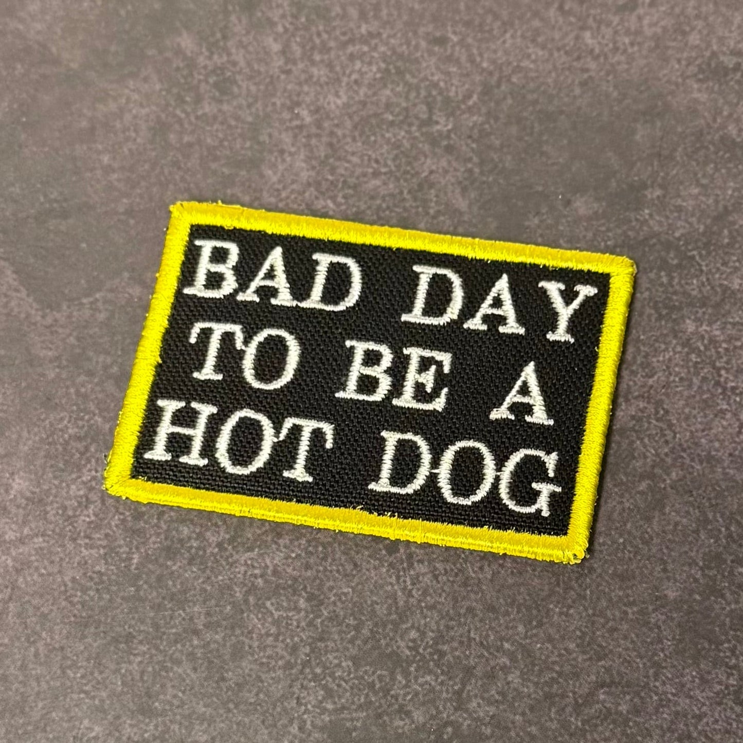 Bad Day To Be A Hot Dog Funny VELCRO® Morale Patch | Made in USA