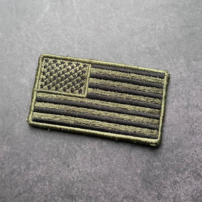 Olive OD Green Tactical American Flag VELCRO® Patch | Made in USA