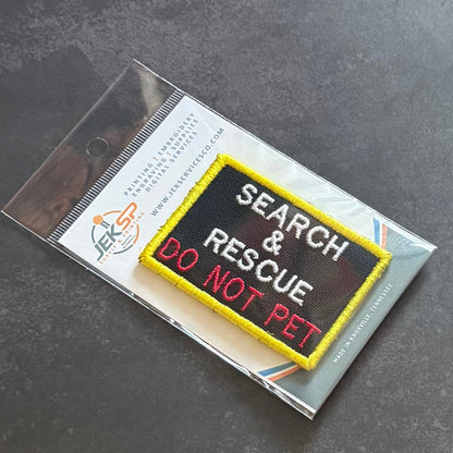 Search & Rescue Dog K9 Service Morale Patch | Made in USA | VELCRO® Brand Hook Backing