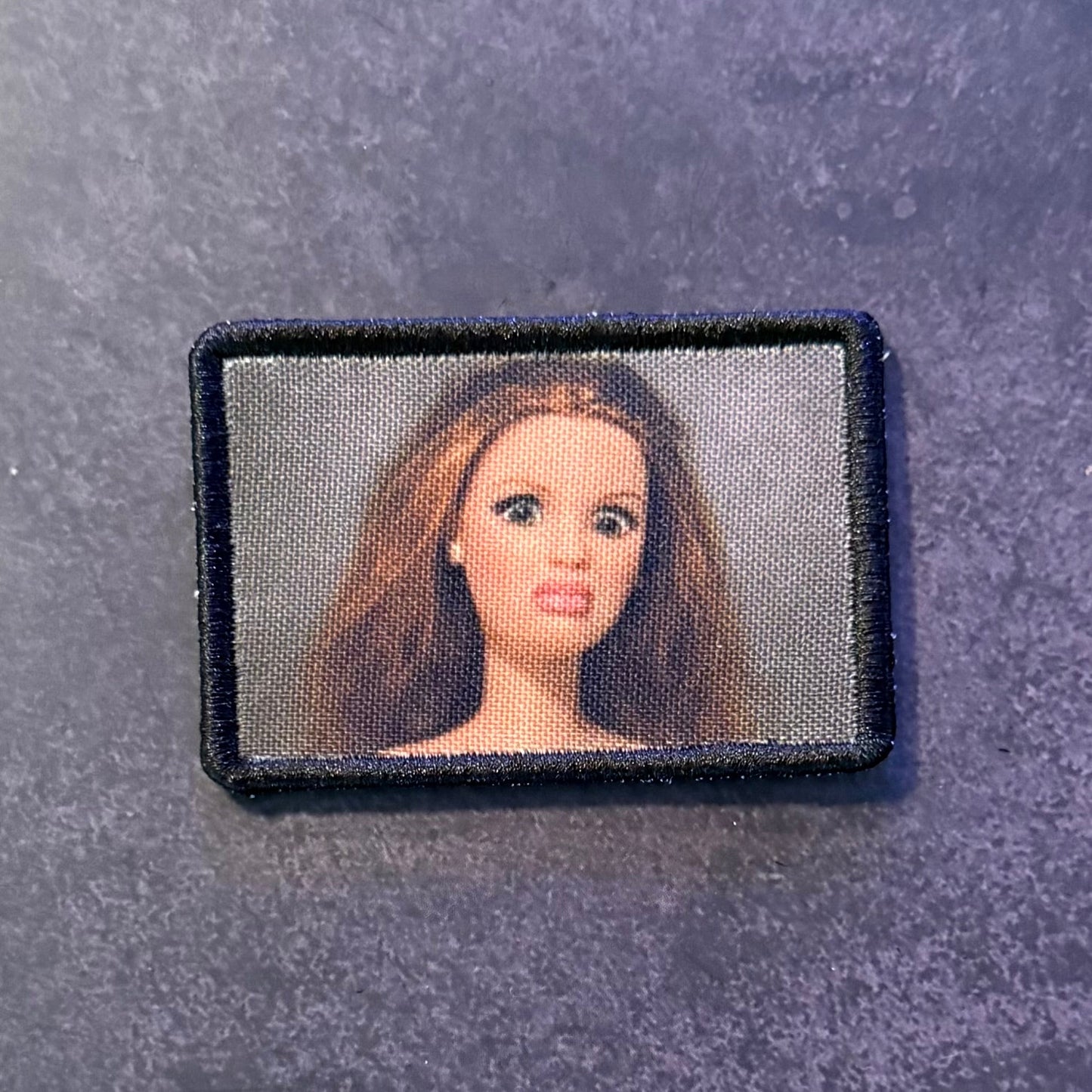 Shocked Doll Meme Funny Morale Patch, 2x3" | Made in USA | VELCRO® Brand Hook Backing