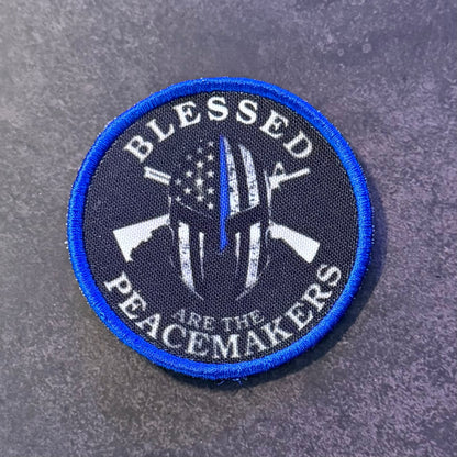 Blessed Are The Peacemakers Morale Patch, 3" Round | Made in USA | VELCRO® Brand Hook Backing