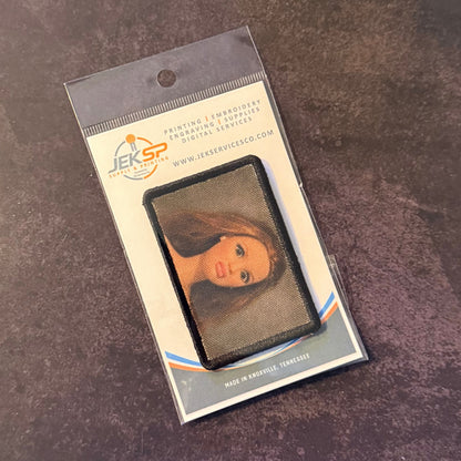 Shocked Doll Meme Funny Morale Patch, 2x3" | Made in USA | VELCRO® Brand Hook Backing