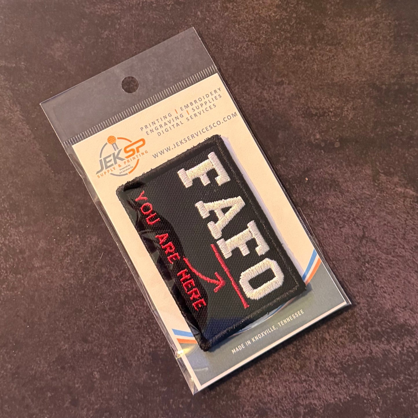FAFO Funny Morale Patch | Made in USA | VELCRO® Brand Hook Backing