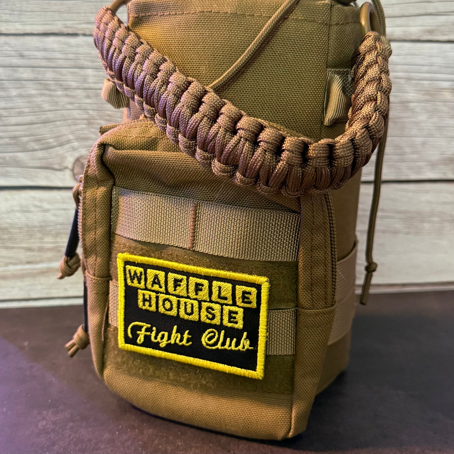 Waffle House Fight Club Funny Morale Patch, 2x3" | Made in USA | VELCRO® Brand Hook Backing