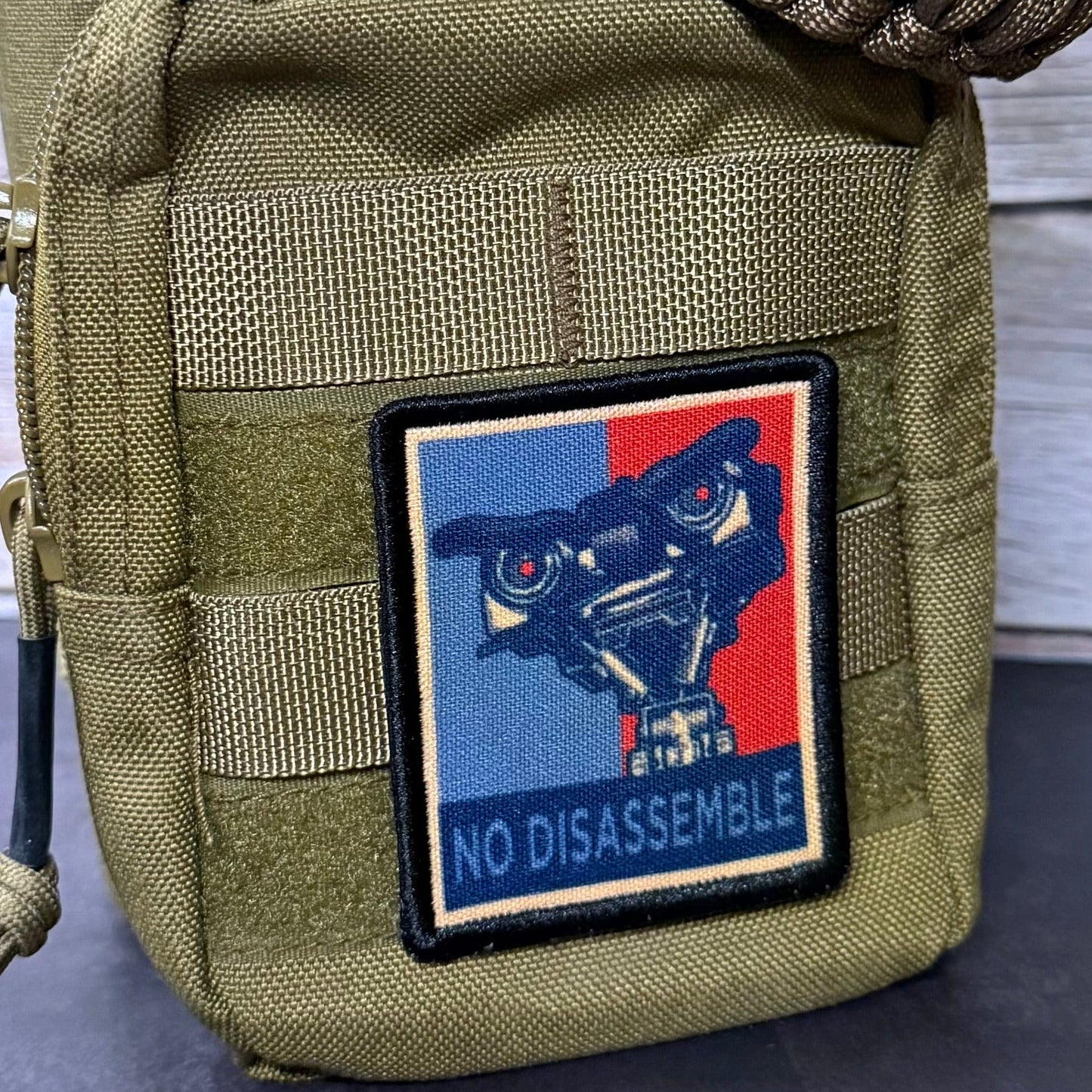 No Disassemble Funny Morale Patch | Made in USA | VELCRO® Brand Hook Backing