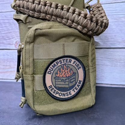 Dumpster Fire Response Team Funny Morale Patch | Made in USA | VELCRO® Brand Hook Backing