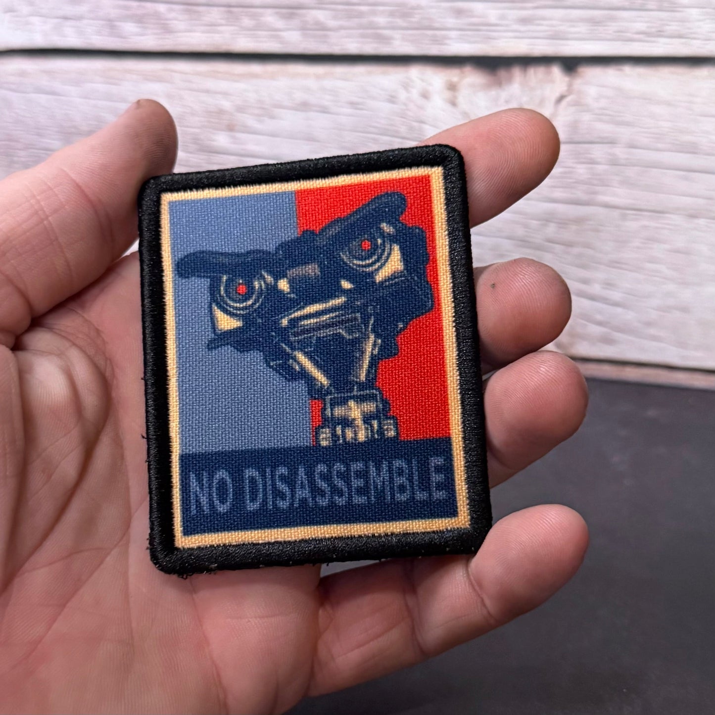 No Disassemble Funny Morale Patch | Made in USA | VELCRO® Brand Hook Backing