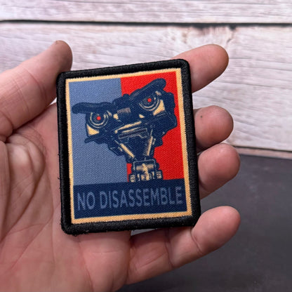 No Disassemble Funny Morale Patch | Made in USA | VELCRO® Brand Hook Backing