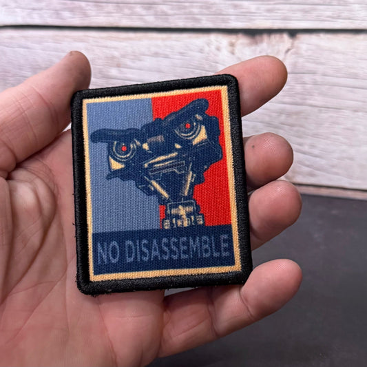 No Disassemble Funny Morale Patch | Made in USA | VELCRO® Brand Hook Backing