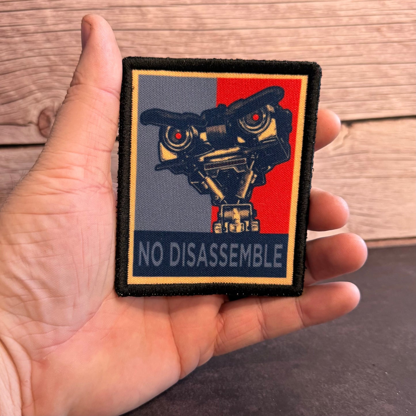 No Disassemble Funny Morale Patch | Made in USA | VELCRO® Brand Hook Backing