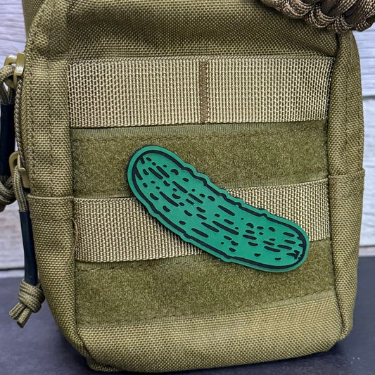 Dill Pickle Funny Morale Patch, 1.8x3" | Made in USA | VELCRO® Brand Hook Backing