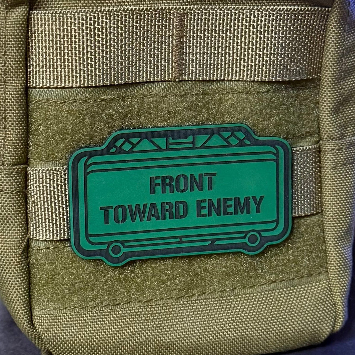 Claymore Mine “Front Toward Enemy” Laser Engraved Morale Patch, 1.8x3" | VELCRO® Brand Hook Backing