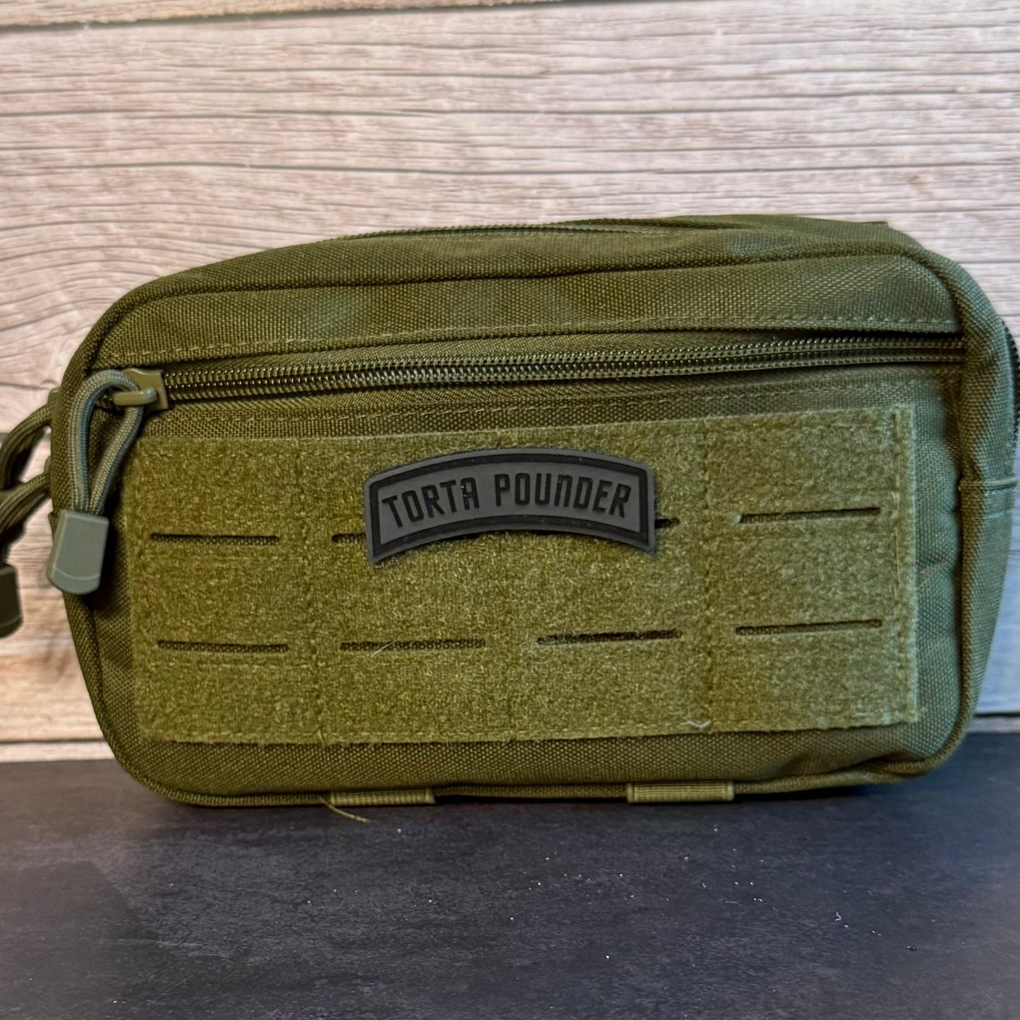 Torta Pounder Rocker Tab Funny Morale Patch, 1x2.6" | Made in USA | VELCRO® Brand Hook Backing