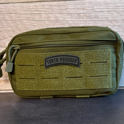 Torta Pounder Rocker Tab Funny Morale Patch, 1x2.6" | Made in USA | VELCRO® Brand Hook Backing