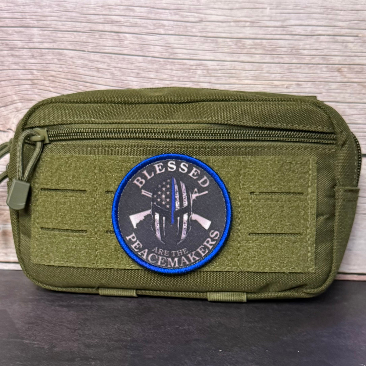 Blessed Are The Peacemakers Printed Morale Patch, 3" Round | VELCRO® Brand Hook Backing