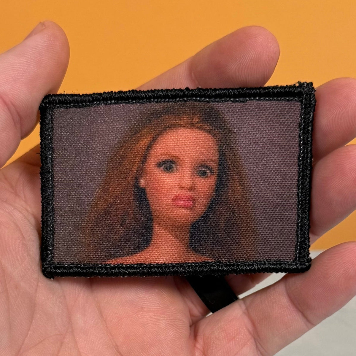 Shocked Doll Meme Funny Printed Morale Patch, 2x3" | VELCRO® Brand Hook Backing