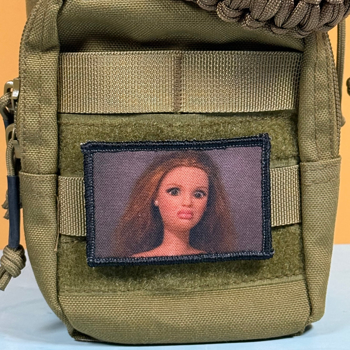 Shocked Doll Meme Funny Morale Patch, 2x3" | Made in USA | VELCRO® Brand Hook Backing