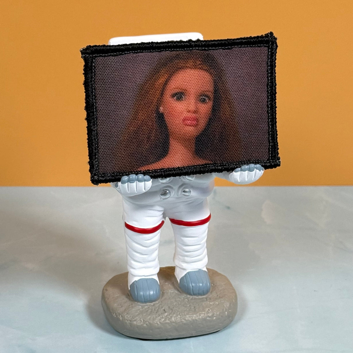 Shocked Doll Meme Funny Morale Patch, 2x3" | Made in USA | VELCRO® Brand Hook Backing
