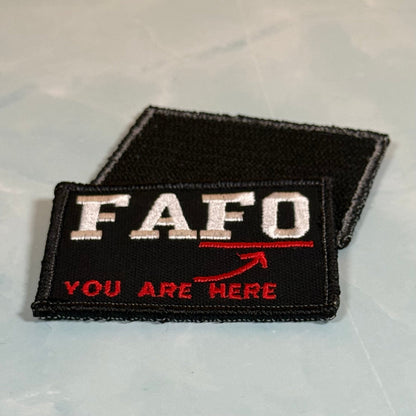 FAFO (You Are At Find Out) Funny Morale Patch, 2x3" | Made in USA | VELCRO® Brand Hook Backing