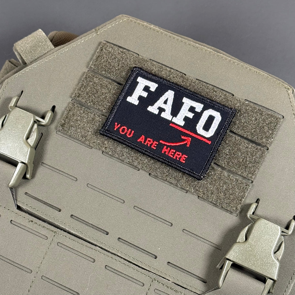 FAFO (You Are At Find Out) Funny Morale Patch, 2x3" | Made in USA | VELCRO® Brand Hook Backing