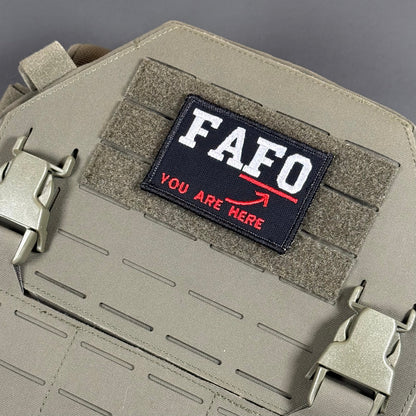 FAFO (You Are At Find Out) Funny Morale Patch, 2x3" | Made in USA | VELCRO® Brand Hook Backing