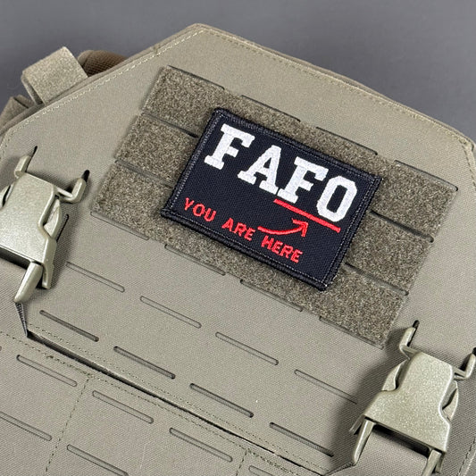FAFO (You Are At Find Out) Funny Morale Patch, 2x3" | Made in USA | VELCRO® Brand Hook Backing