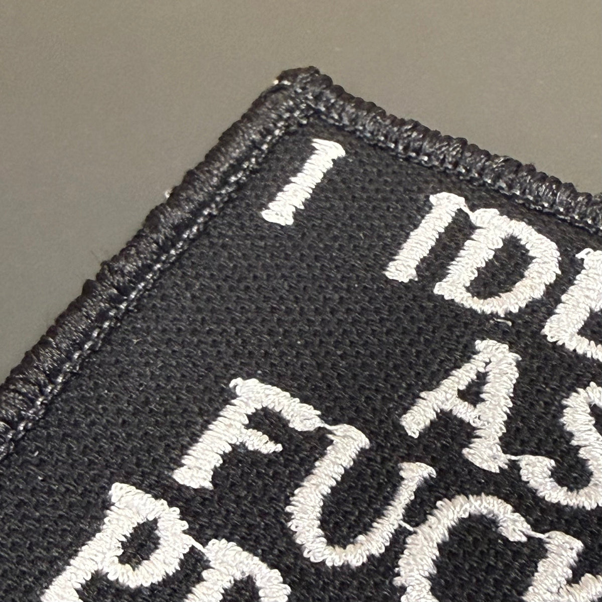 I Identify As The Problem Funny Morale Patch, 2x3" | Made in USA | VELCRO® Brand Hook Backing