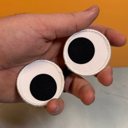 Googly Eyes Funny Morale Patch Set, 2" Round | Made in USA | VELCRO® Brand Hook Backing
