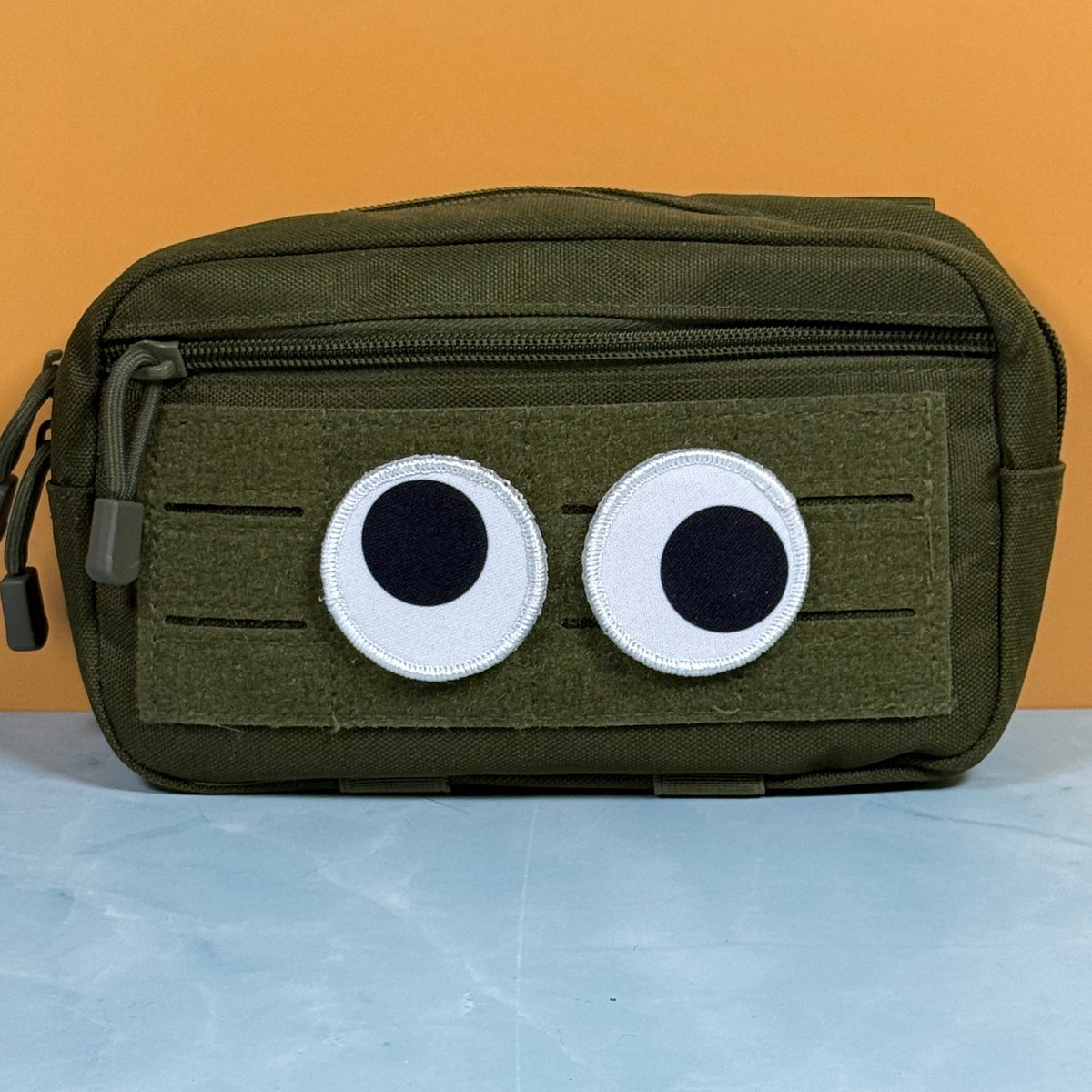 Googly Eyes Funny Morale Patch Set, 2" Round | Made in USA | VELCRO® Brand Hook Backing