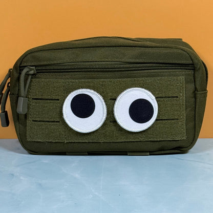 Googly Eyes Funny Morale Patch Set, 2" Round | Made in USA | VELCRO® Brand Hook Backing