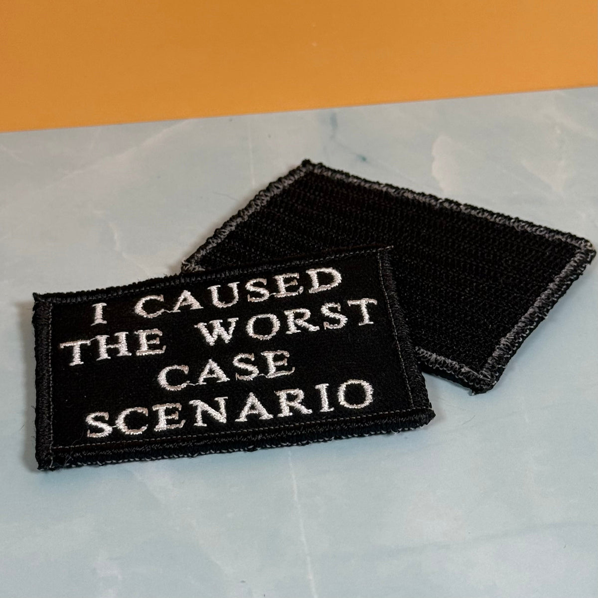Worst Case Scenario Funny Morale Patch, 2x3" | Made in USA | VELCRO® Brand Hook Backing