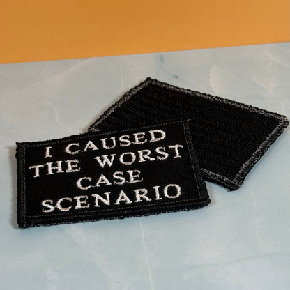 Worst Case Scenario Funny Morale Patch, 2x3" | Made in USA | VELCRO® Brand Hook Backing
