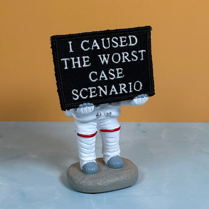 Worst Case Scenario Funny Morale Patch, 2x3" | Made in USA | VELCRO® Brand Hook Backing
